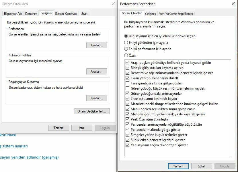 Windows 10 Hızlandırma - Performans