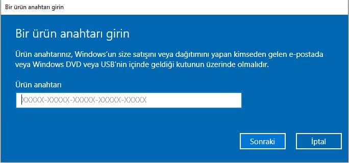 Windows 10 Pro Yükseltme