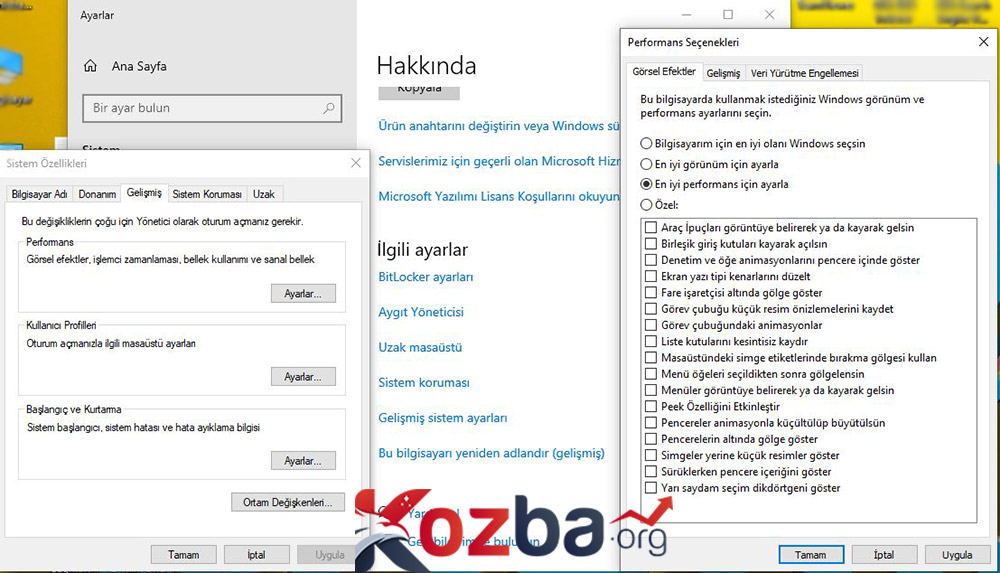 Windows 10 Açılış Hızlandırma - Performans Ayarları