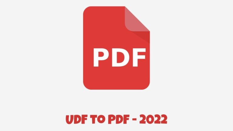 UDF to PDF - 2022