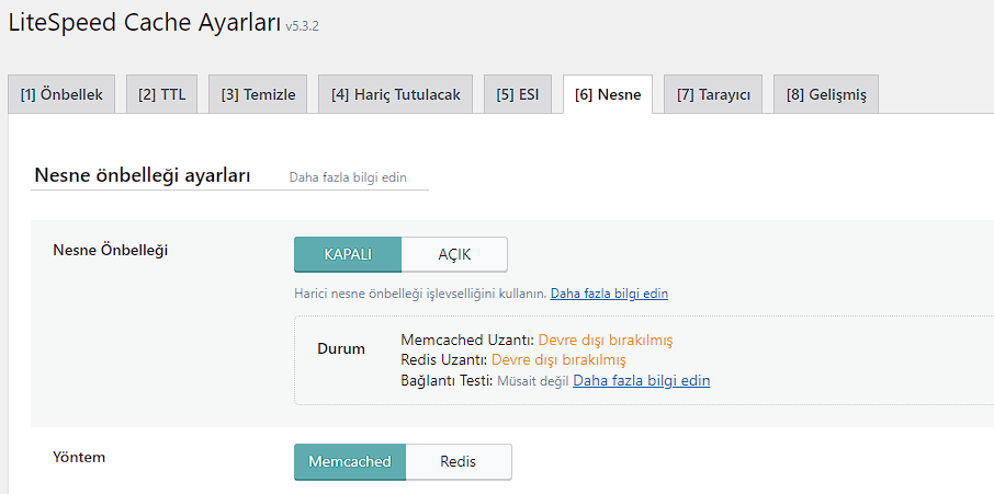 Memcached Litespeed Cache Setting