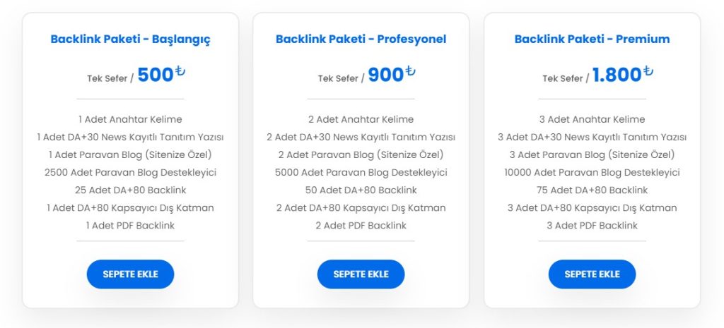 Backlink Paketleri