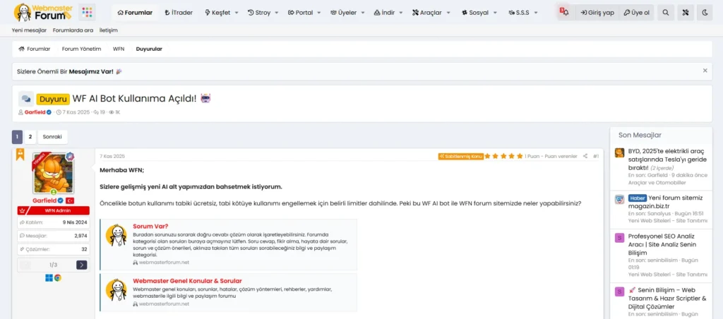 Webmaster Forum - Konular