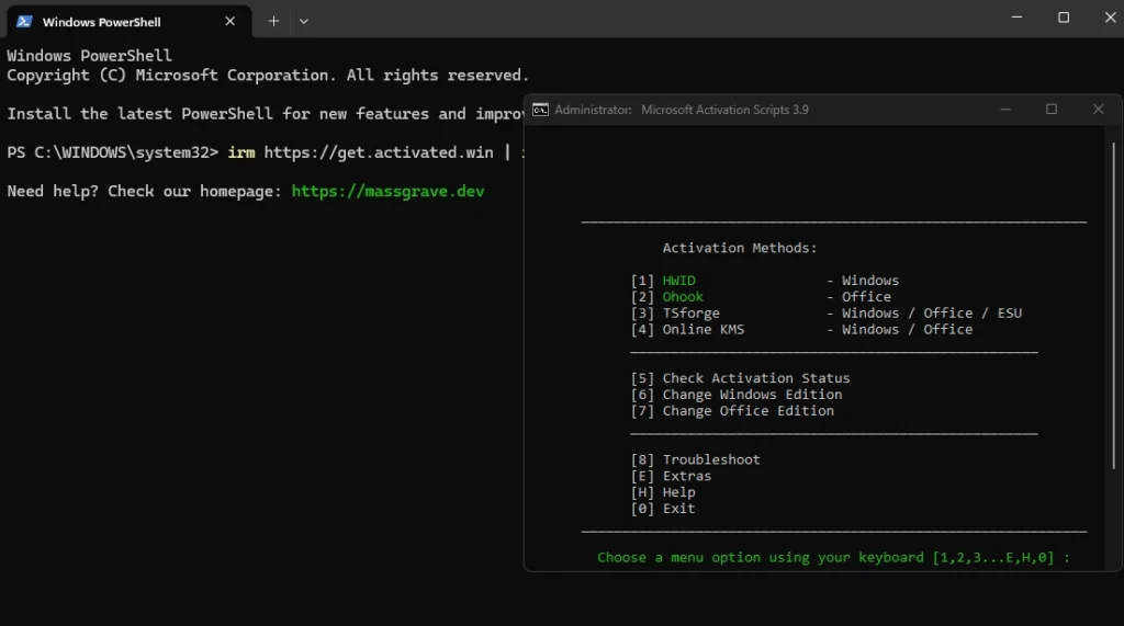 Windows 11 Etkinleştirme (Powershell)