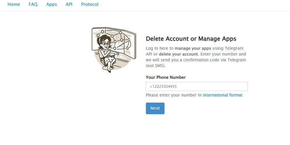 Telegram Hesap Silme Linki