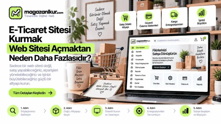 E-Ticaret Sitesi Kurmak Web Sitesi Açmaktan Neden Daha Fazlasıdır? E-Ticaret Sitesi Kurmak Web Sitesi Açmaktan Neden Daha Fazlasıdır